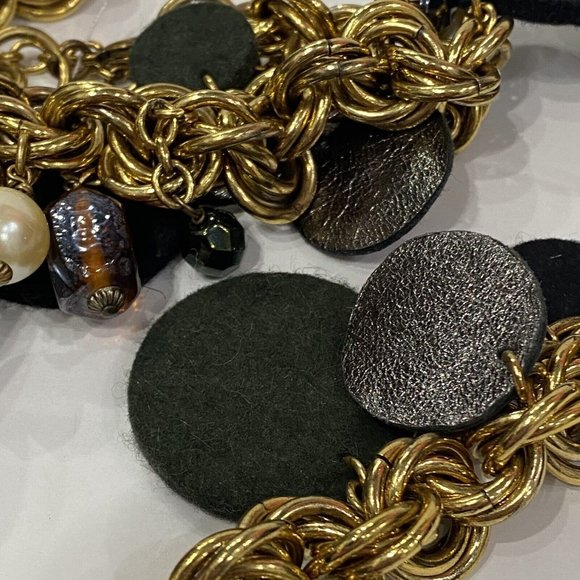 REBECCA MOSES For WILD ABOUT CASHMERE Rare Heavy Glass Necklace - Picture 12 of 12